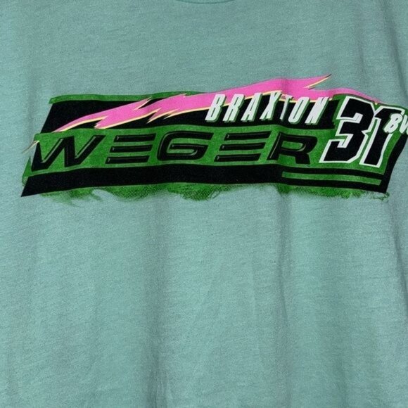 Braxton Weger Racing T-Shirt 31BW Graphic Design Short Sleeve Casual Tee - Picture 2 of 6